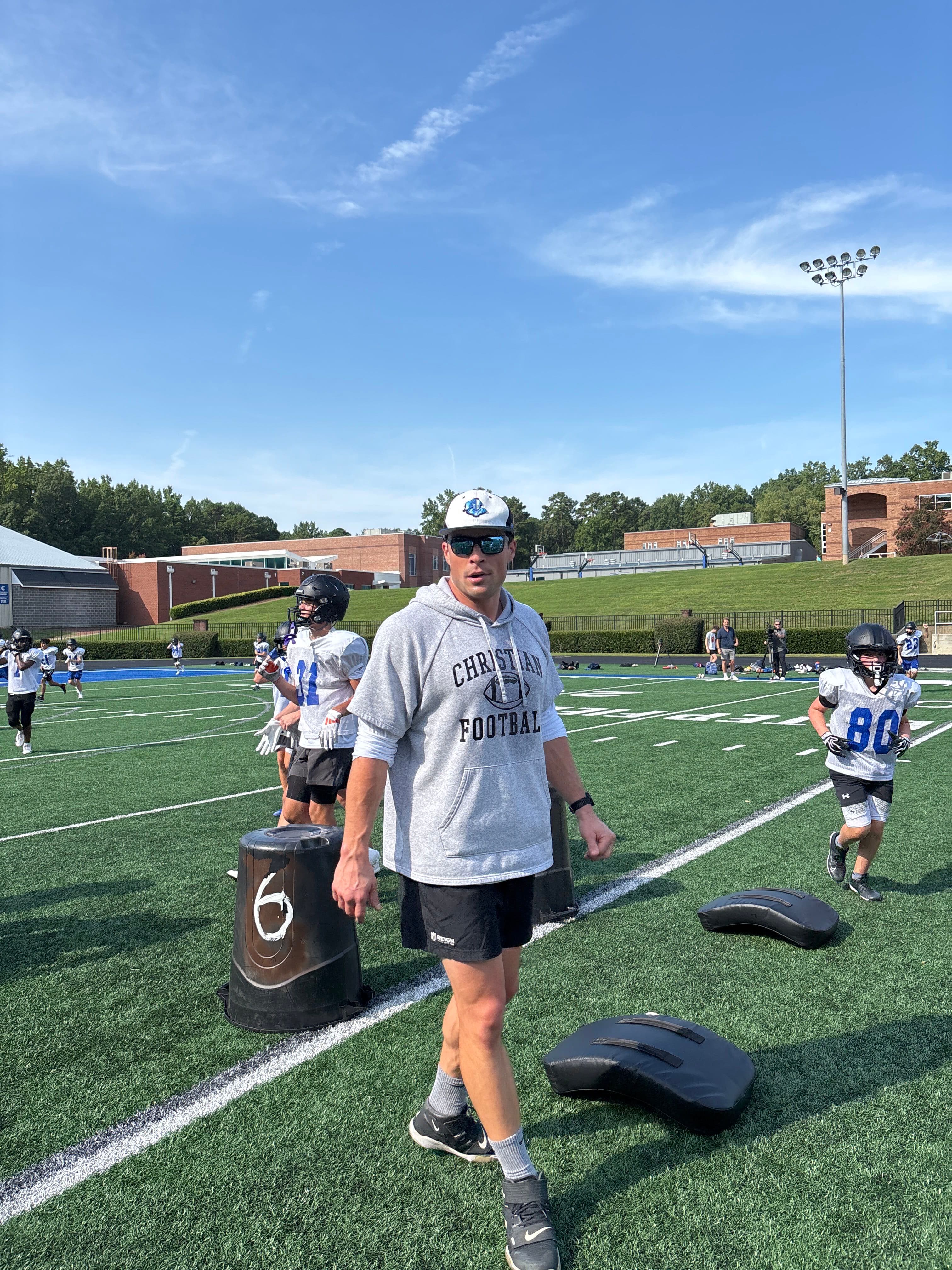 Luke Kuechly is back where he belongs coaching Middle School Football
